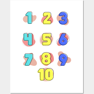 Learning to recognize funny numbers back to school Posters and Art